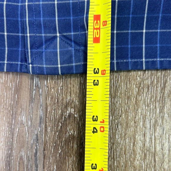 VTG Ralph Lauren Blake Button-Up Mens XL Blue Pony Cotton Windowpane Long Sleeve - Picture 9 of 16